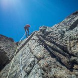 Climbing: technical course on rope handling (Vercors)
