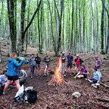 Family bivouac stay in the wolves' valley
