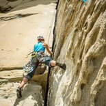 Traditional climbing course in Annot (Southern Alps)