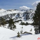 Snowshoeing in Les Bouillouses (Cerdagne, Pyrenees)