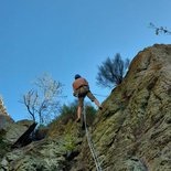 Escalade grande voie facile en Ardèche