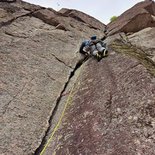 Trad climbing course in the Caroux (Hérault)