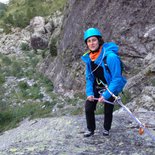 Multi pitch route climbing in Ailefroide (Écrins, Hautes-Alpes)