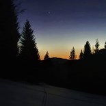 Ski touring weekend with night in the forest (Bauges)