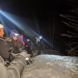 Randonnée raquettes nocturne aux Saisies (Savoie)