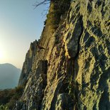 Grande voie d'escalade à Buis-les-Baronnies (Drôme)