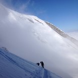 Ski touring on Charvin (Aravis, Haute-Savoie)