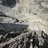 Multi-pitch climbing in the Hautes-Pyrénées
