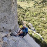 Multi-pitch climbing course in Ariège