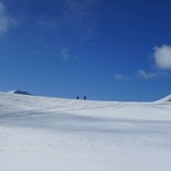 Ski touring on the high road Arolla-Zermatt (Valais)