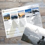 Adventure gift card: trek, bivouac, trail, snowshoes