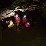 Caving in the Dent de Crolles: loop in the Glaz