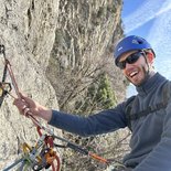 Multi-pitch route climbing course in the Vercors