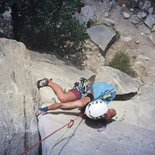 Traditional climbing course in Annot (Southern Alps)