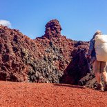 Off-trail hiking at the Piton de la Fournaise