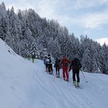 Ski de randonnée à Sulens (Aravis, Haute-Savoie)