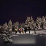 Night snowshoeing in Les Saisies (Savoie)