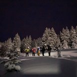 Randonnée raquettes nocturne aux Saisies (Savoie)