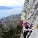 Séance d'escalade en extérieur (Pays de Savoie)