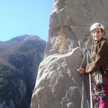 Multi pitch route climbing in La Mâture (Aspe valley)