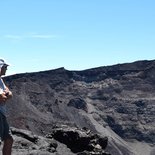 Hiking on the Piton de la Fournaise volcano