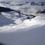 Ski touring on Charvin (Aravis, Haute-Savoie)