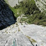 Découverte grande voie d'escalade (Pays de Savoie)
