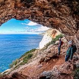 Via corda in the Sormiou calanque (Marseille)
