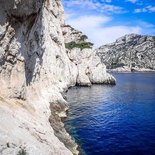 Via corda in the Sormiou calanque (Marseille)