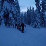 Night snowshoeing in Les Saisies (Savoie)