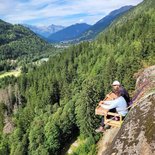 Soirée en falaise aux Contamines (Haute-Savoie)