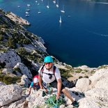 Multi pitch climbing course in the Calanques