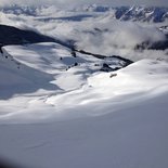 Ski touring on Charvin (Aravis, Haute-Savoie)