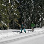 Full moon snowshoeing and dinner in the Aravis