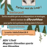 Night snowshoeing: tell me about the wolf (Vercors)