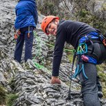 Rock climbing initiation in the Vercors (Isère)