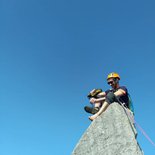 Grande voie d'escalade à Buis-les-Baronnies (Drôme)