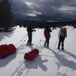 Snowshoeing trek in autonomy (Vercors)