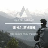 Adventure gift card: trek, bivouac, trail, snowshoes