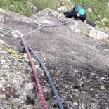 Multi pitch route climbing in Ailefroide (Écrins)