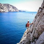 Via corda in the Sormiou calanque (Marseille)