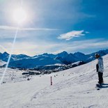 Snowboard freeride à l'Alpe d'Huez