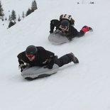 Snowshoeing and airboard descent in Vercors or Chartreuse