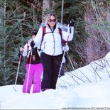 Trapper's hike in the Maurienne forest (Savoie)