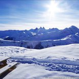 Randonnée raquettes en Maurienne : le panorama des Arves