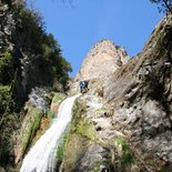 Canyoning at the Albès waterfalls (Caroux massif)