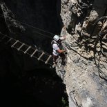 Echelles de la mort via ferrata in Charquemont (Doubs)