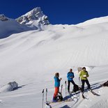 Ski touring in the Leschaux Circus (Mont-Blanc)