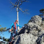 Escalade de grande voie dans le Jura Suisse