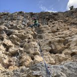 Discovery of cliff climbing (Drôme/Provence)